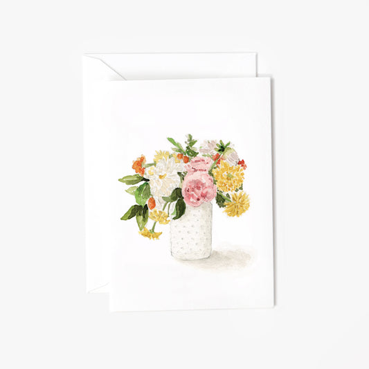 hobnail bouquet mini notecard