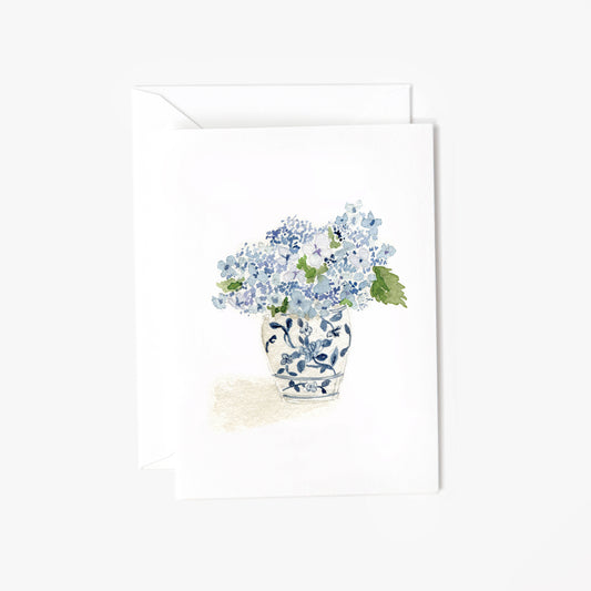 hydrangea bouquet mini notecard