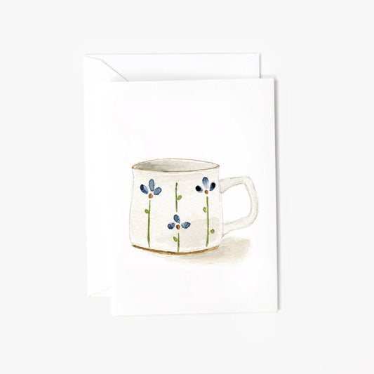 flower mug mini notecard