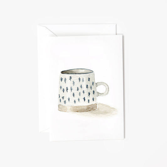 leaf mug mini notecard