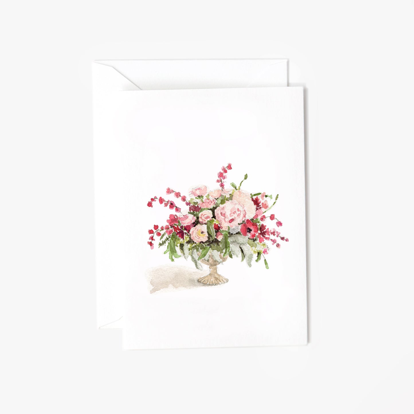 pink bouquet mini notecard