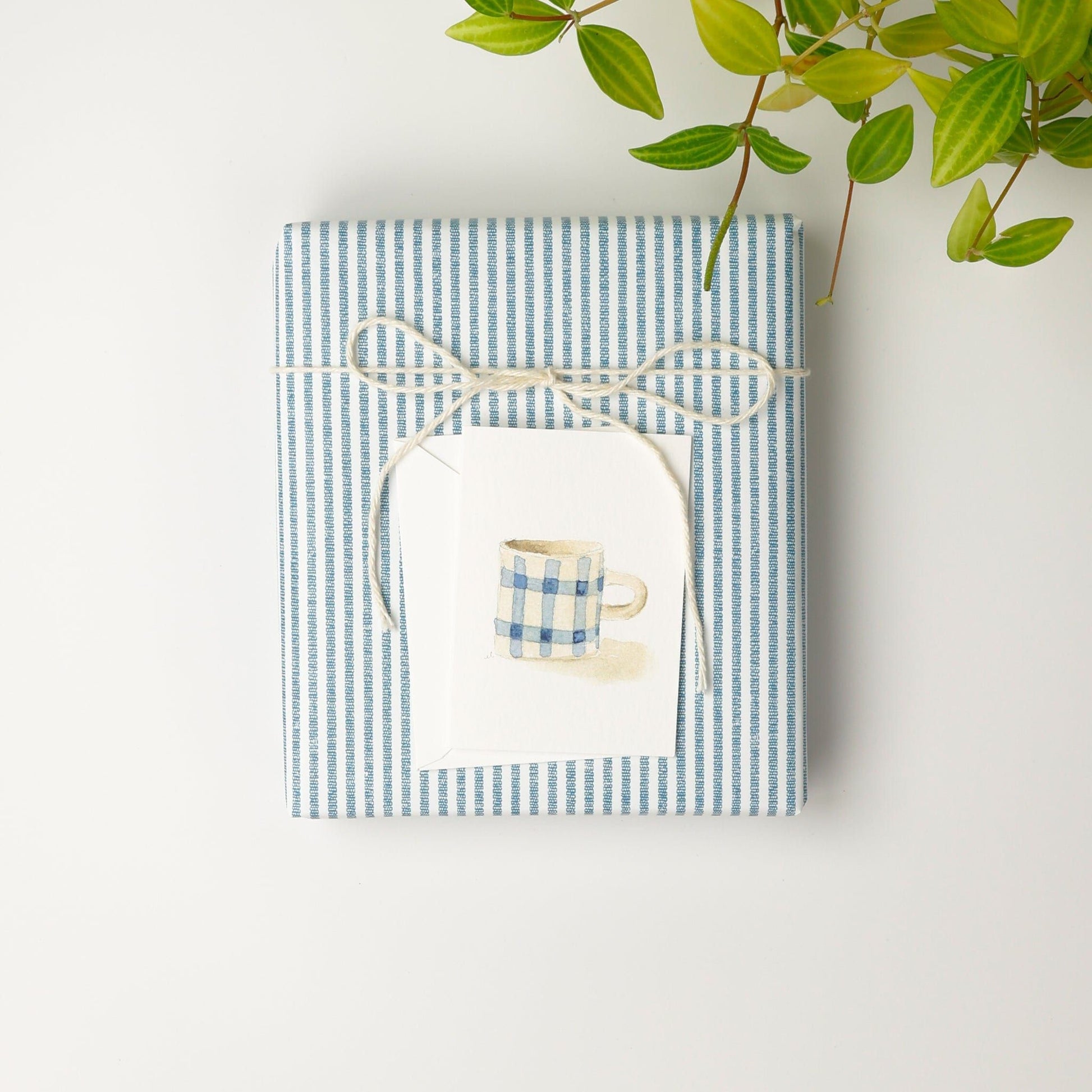 gingham mug mini notecard - emily lex studio