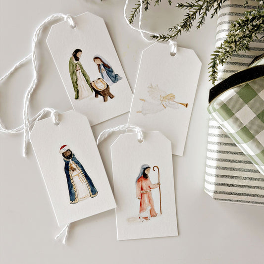 assorted nativity gift tags
