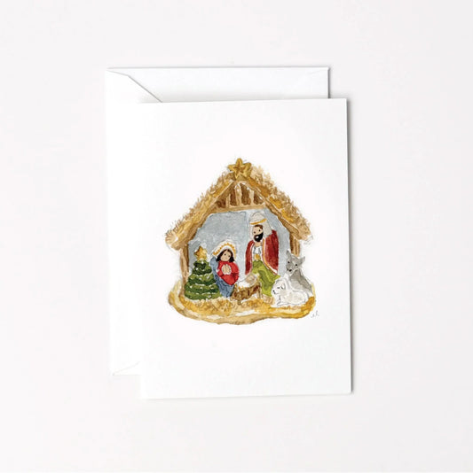 nativity ornament christmas mini enclosure notecard