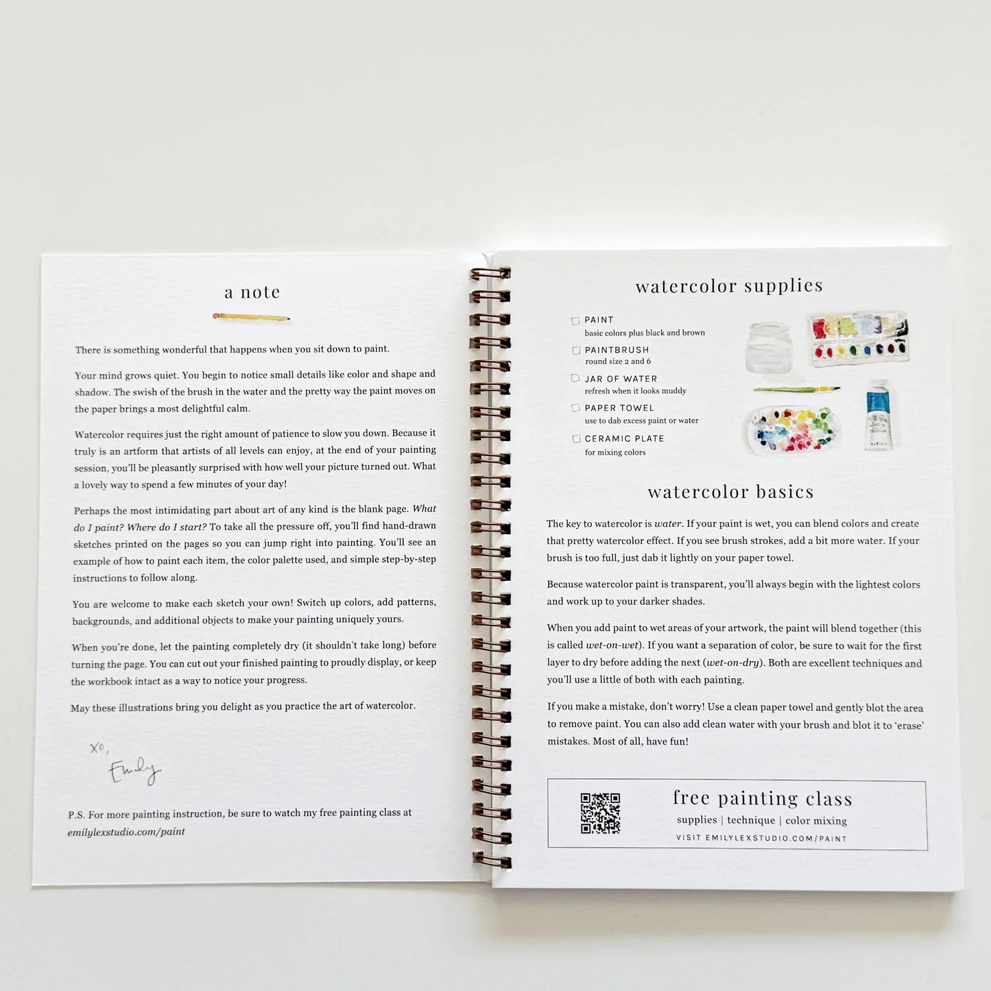 fruit watercolor workbook