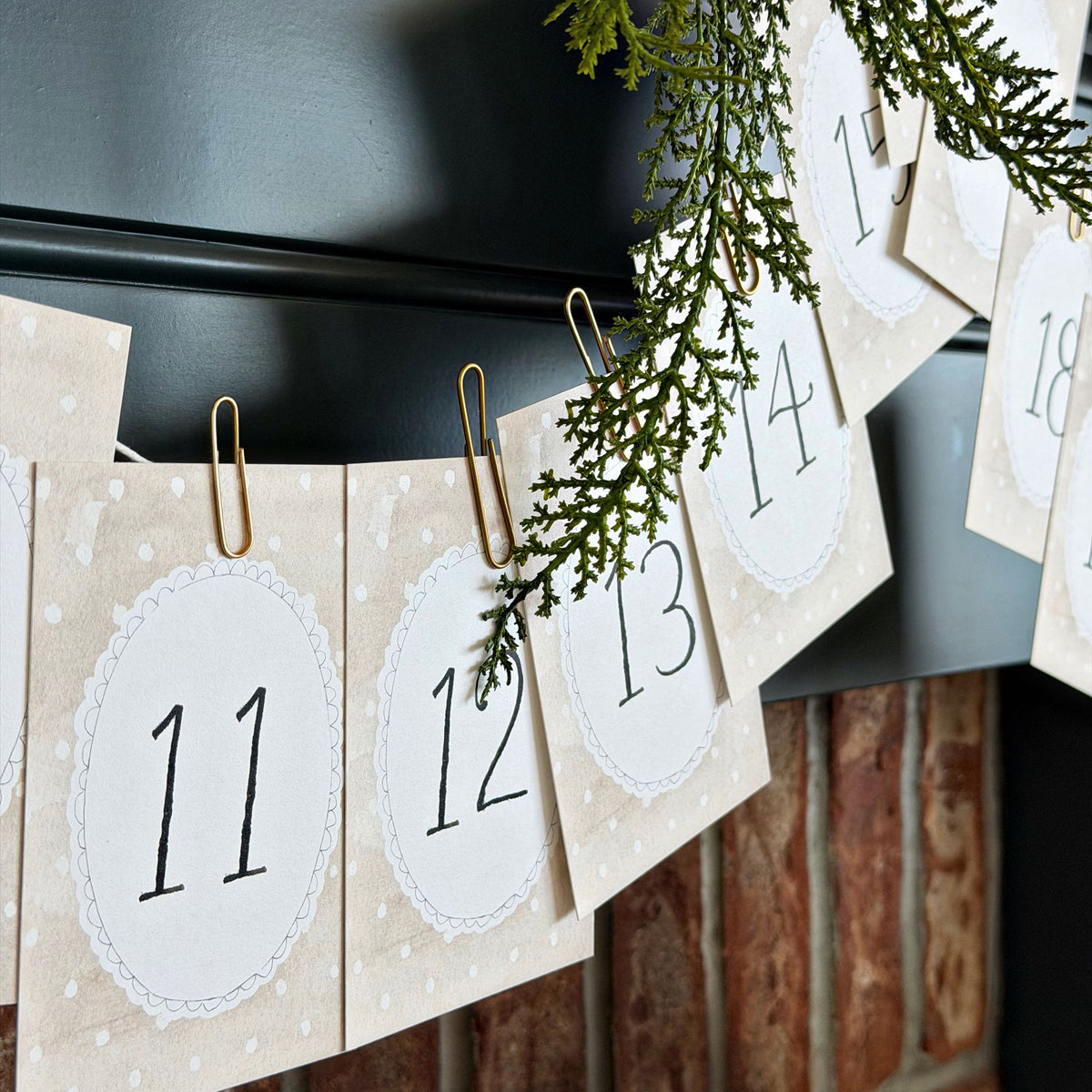 christmas countdown 25 card set