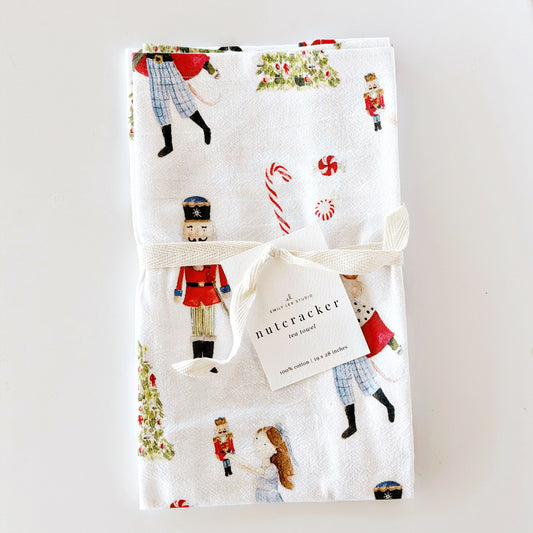 nutcracker cotton flour sack tea towel