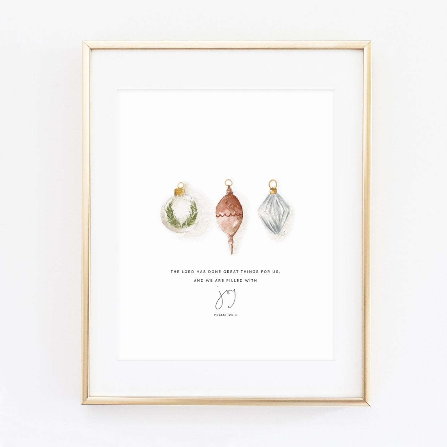 psalm 126:3 ornaments scripture print