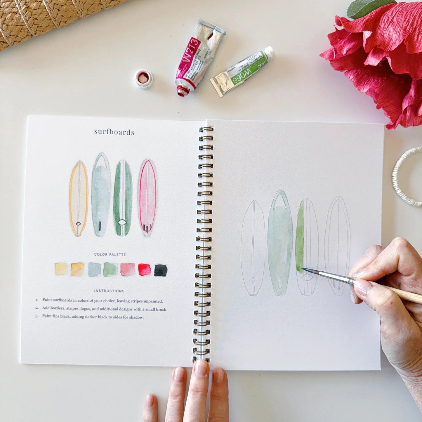 tropical watercolor workbook