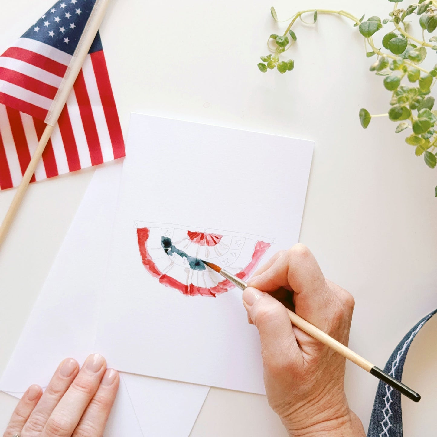 americana paintable watercolor notecard set