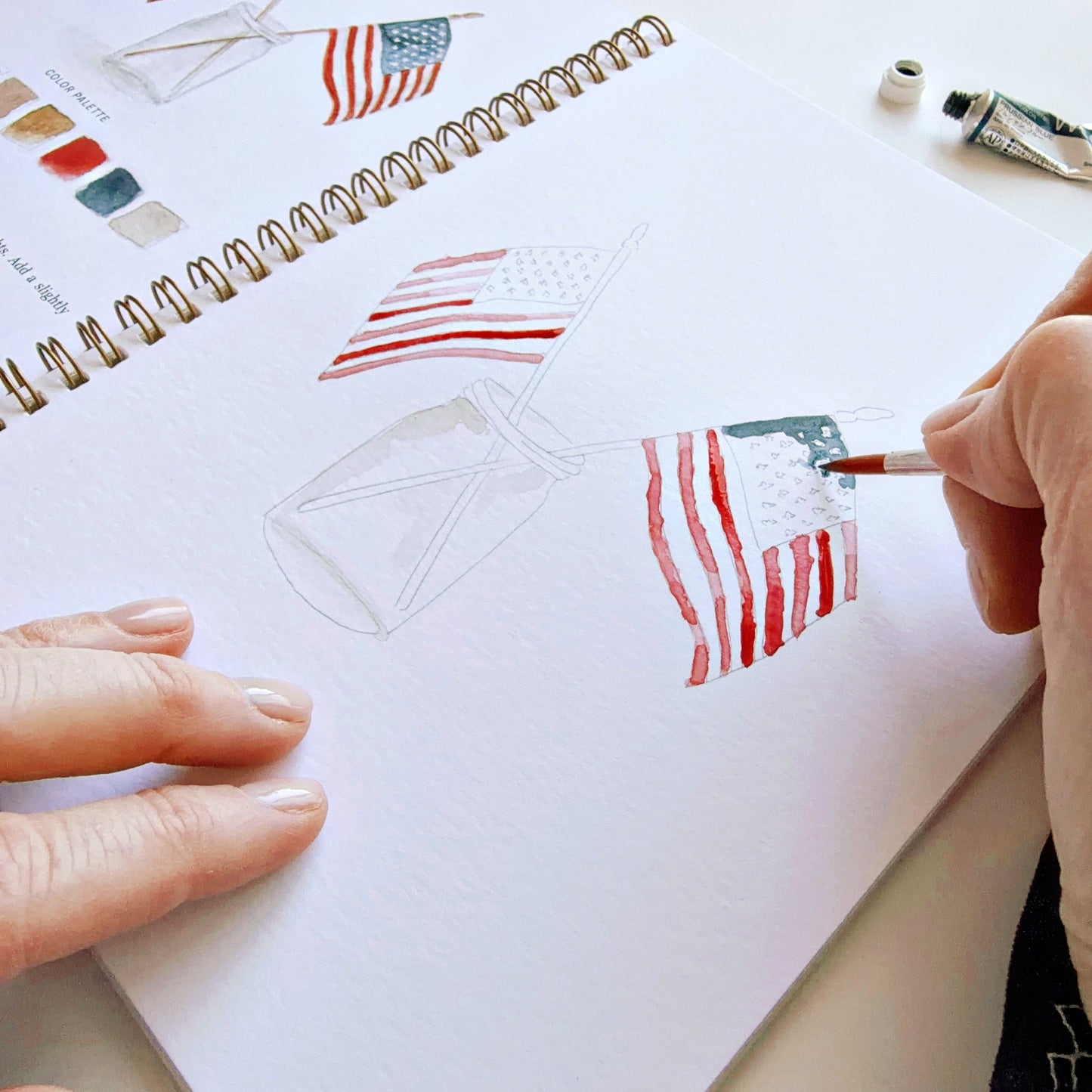 americana watercolor workbook