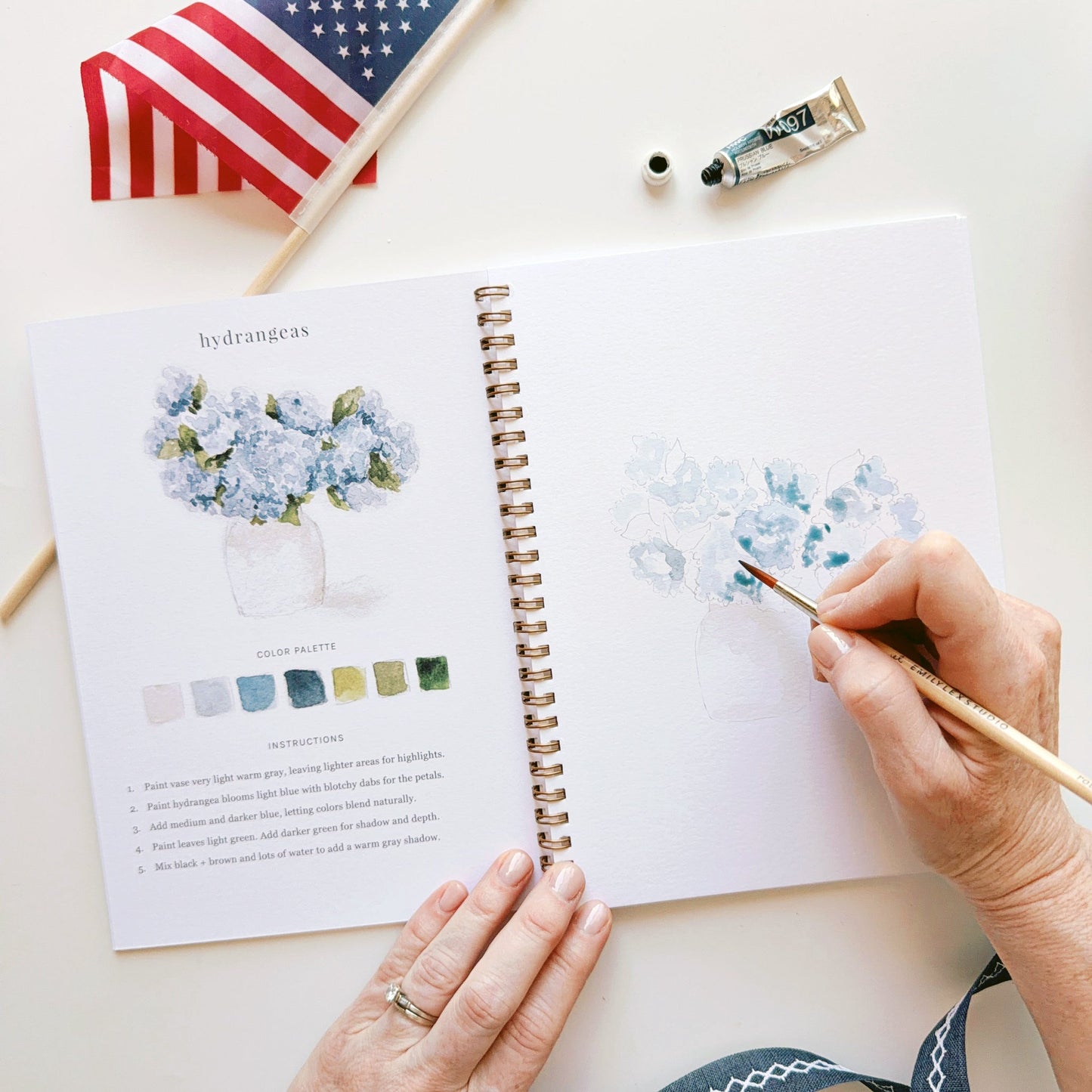 americana watercolor workbook