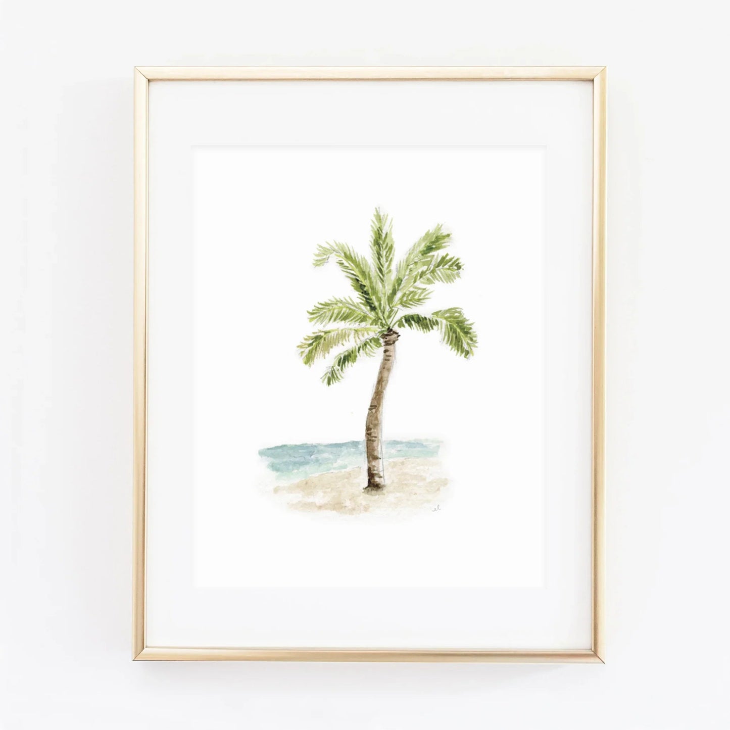 palm tree watercolor wall art print