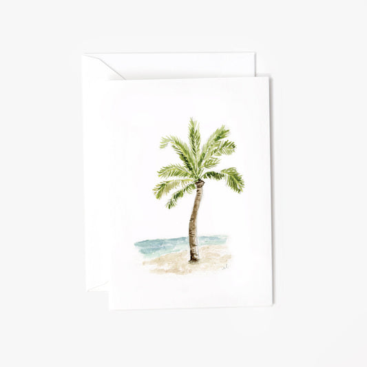 palm tree mini notecard