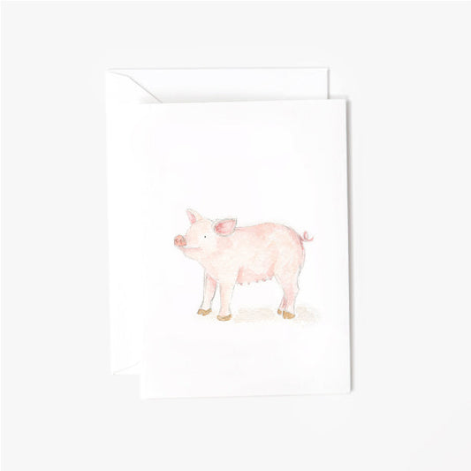 pig mini notecard