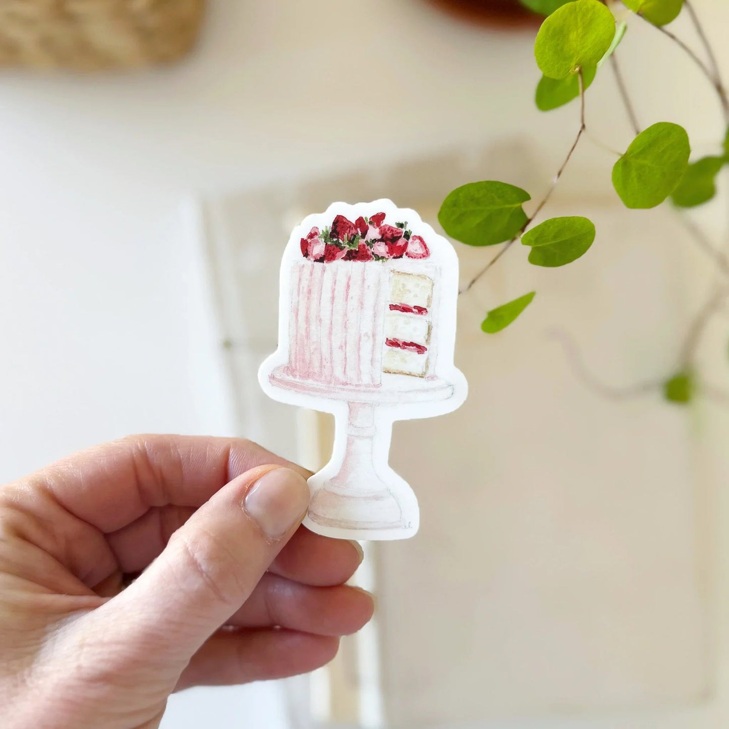 pink cake sticker