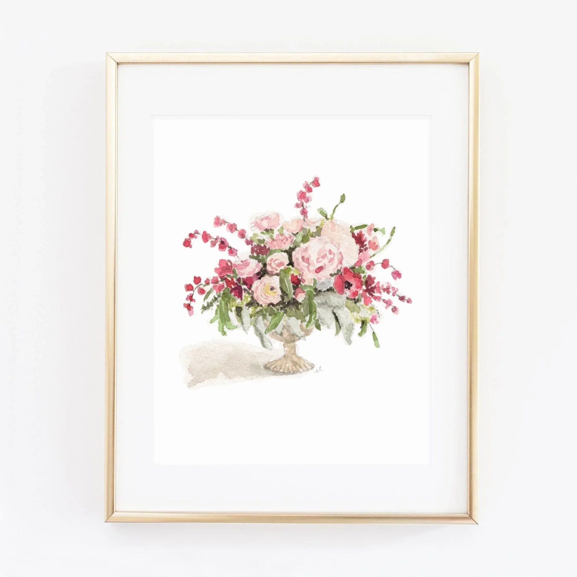pinks bouquet art print - emily lex studio