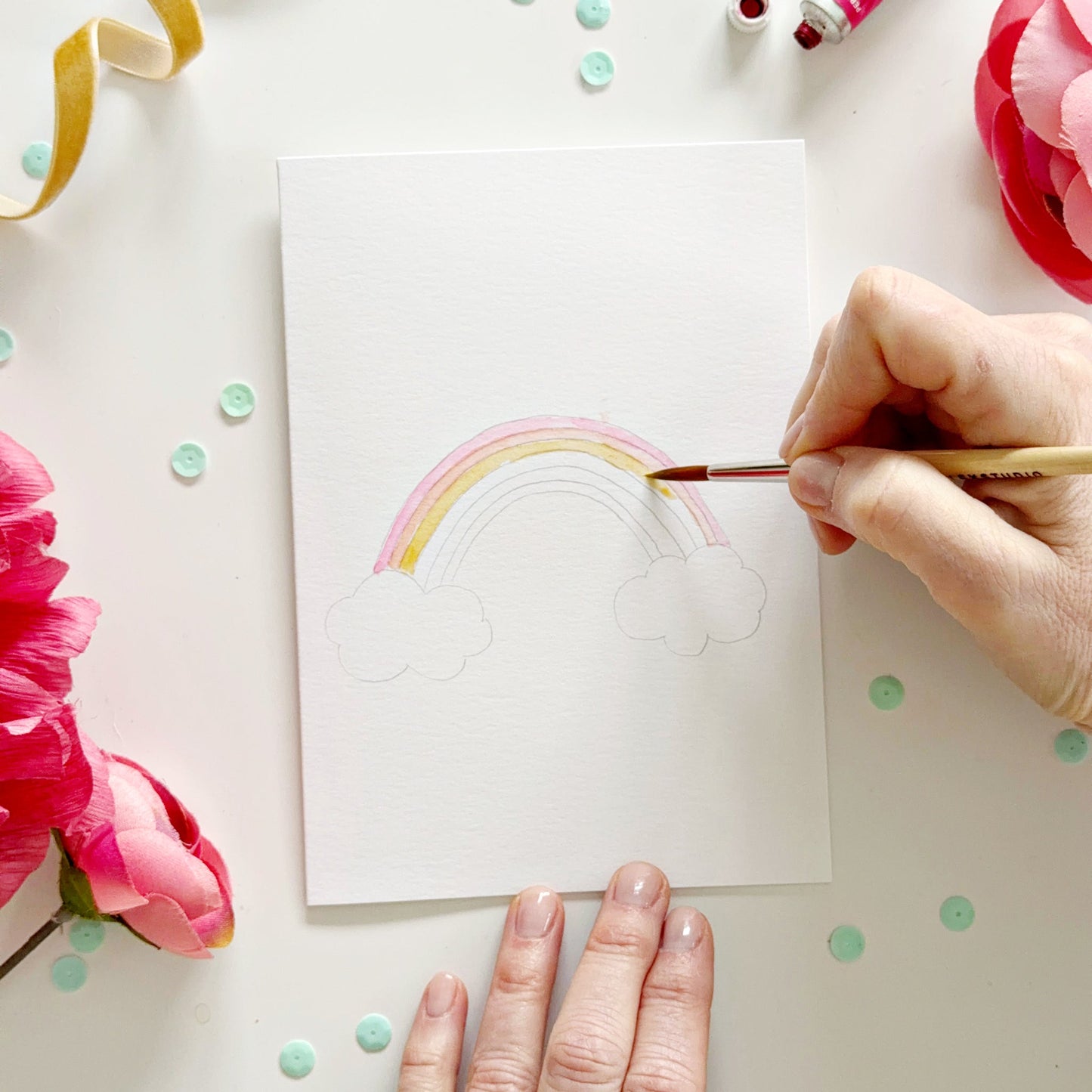 fairytale paintable watercolor notecard set