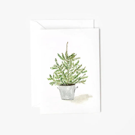 potted tree mini enclosure notecard