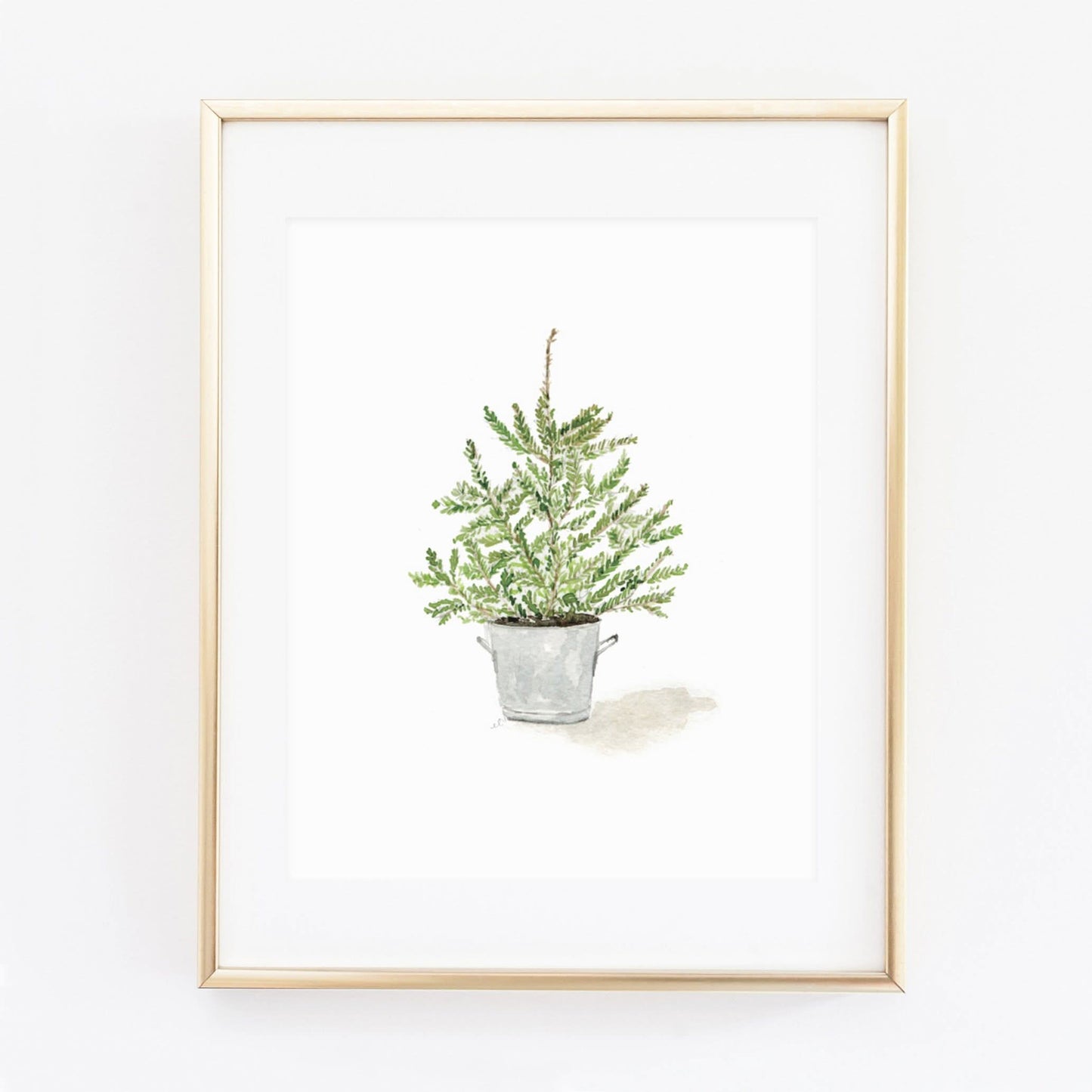 potted tree art print - emily lex studio