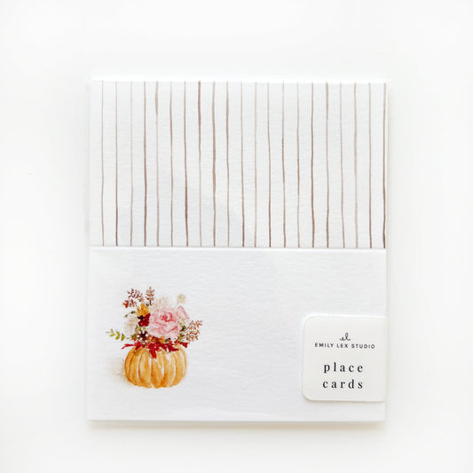 pumpkin bouquet place cards