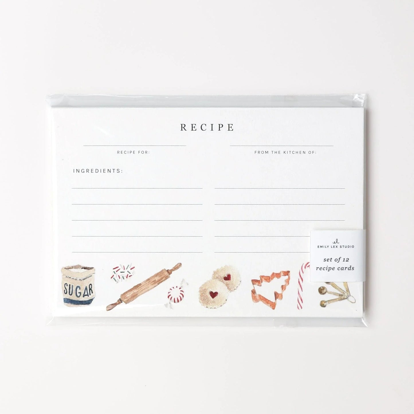 christmas baking recipe cards - emily lex studio