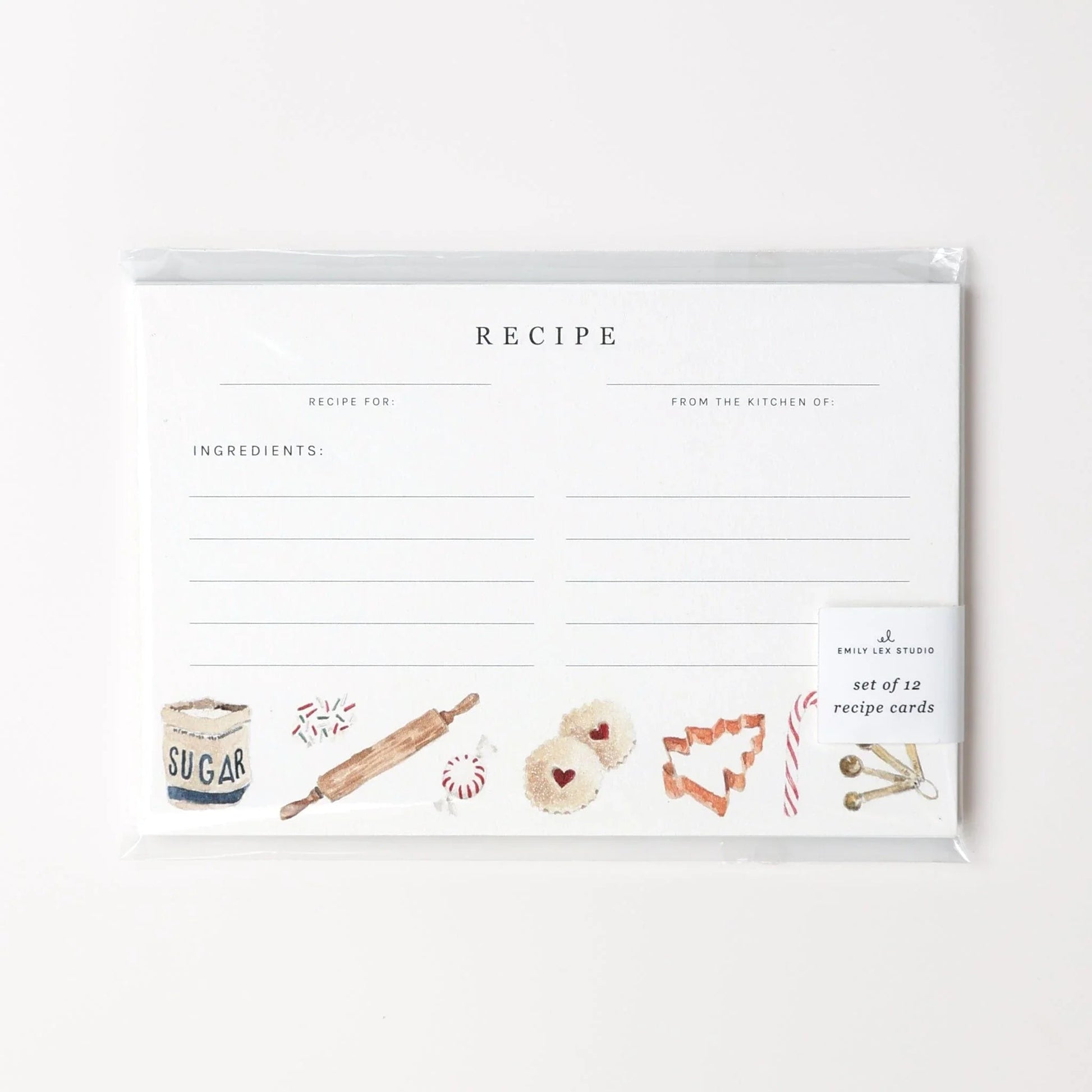 christmas baking recipe cards - emily lex studio