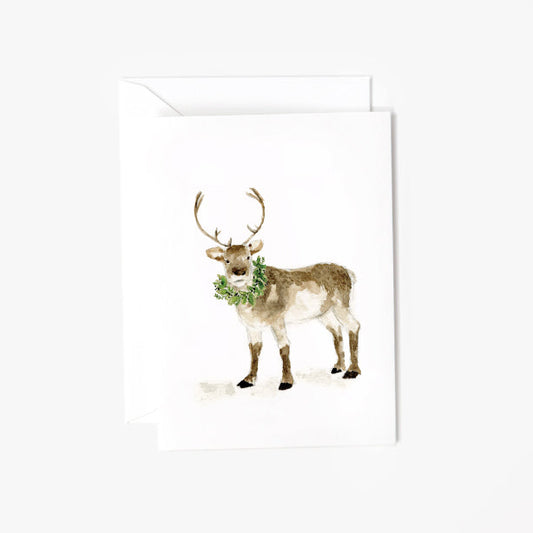 reindeer mini notecard