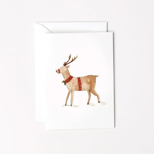 reindeer bells christmas mini enclosure notecard