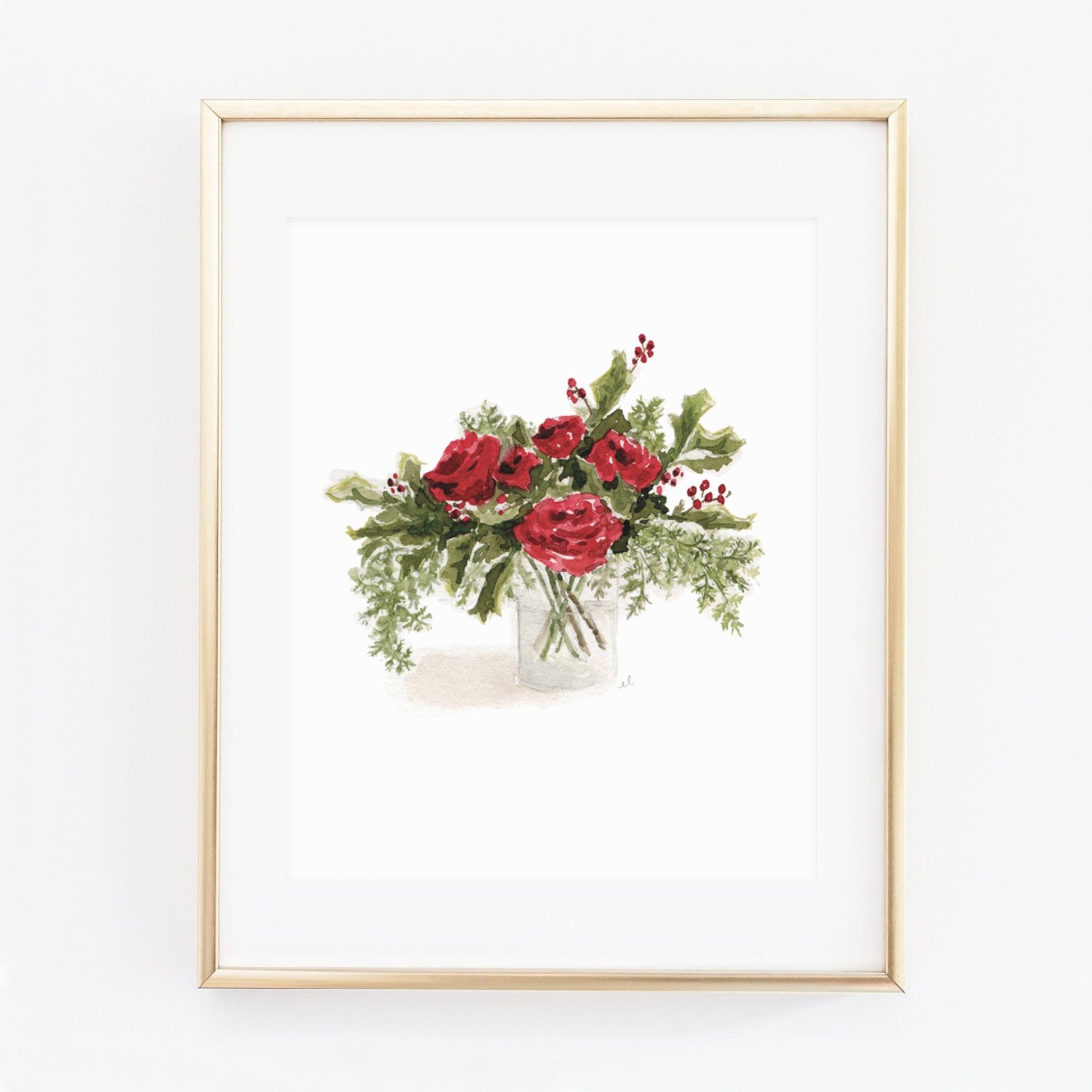 holly & roses art print - emily lex studio