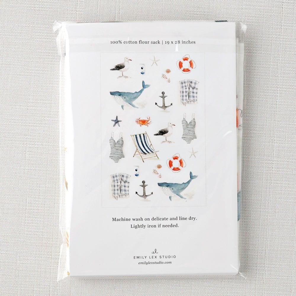 seaside tea towel - emily lex studio