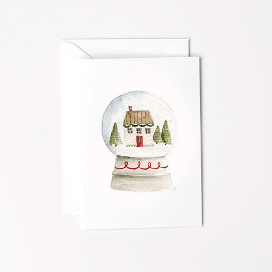 winter snowglobe mini enclosure notecard