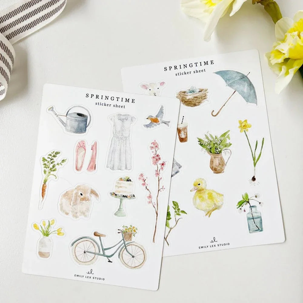 Spring Time Decals springtime sticker sheets – Emily Lex Studio Wholesale