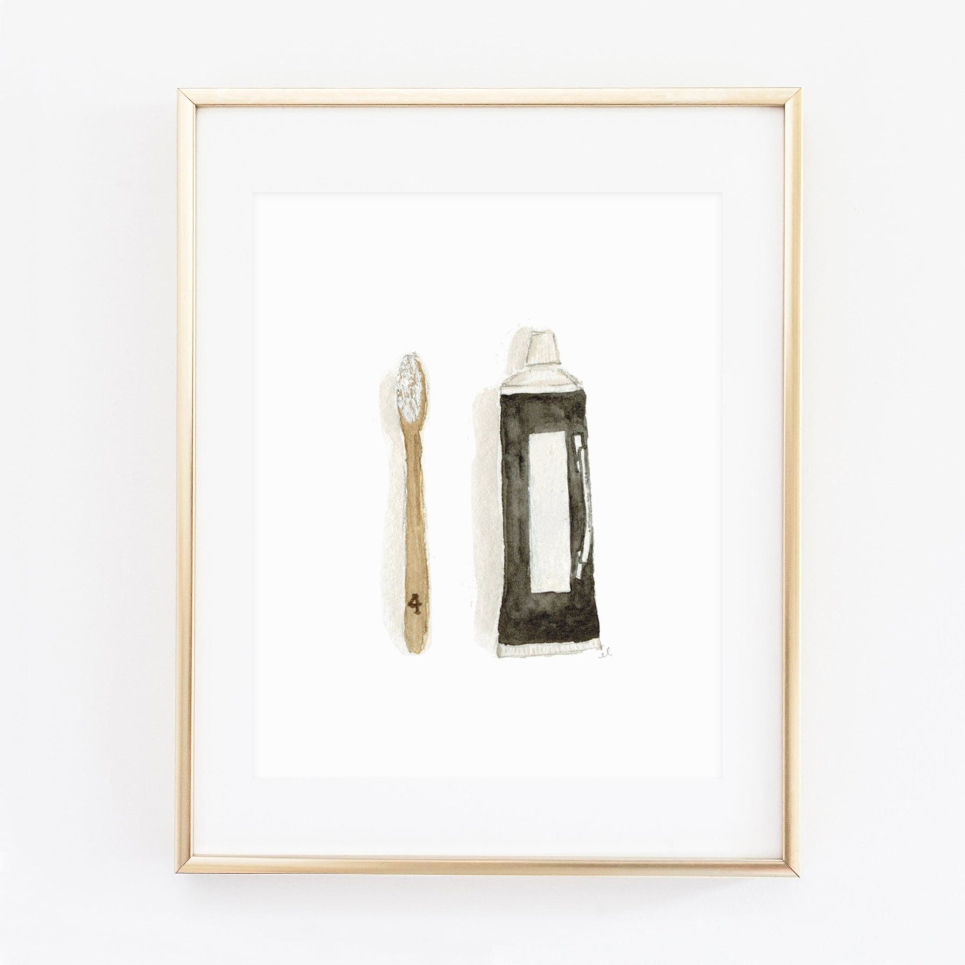 toothbrush art print - emily lex studio