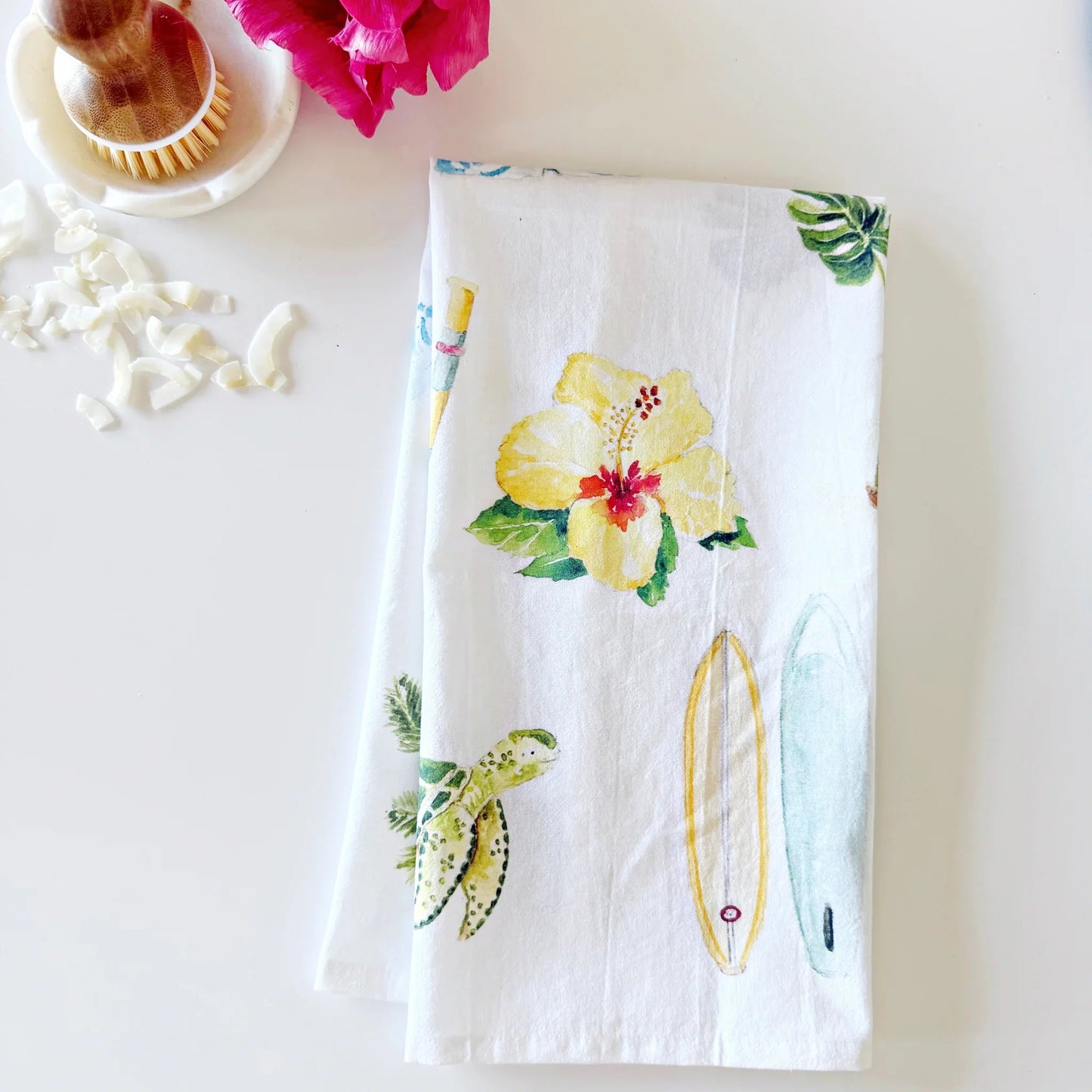 tropical cotton flour sack tea towel
