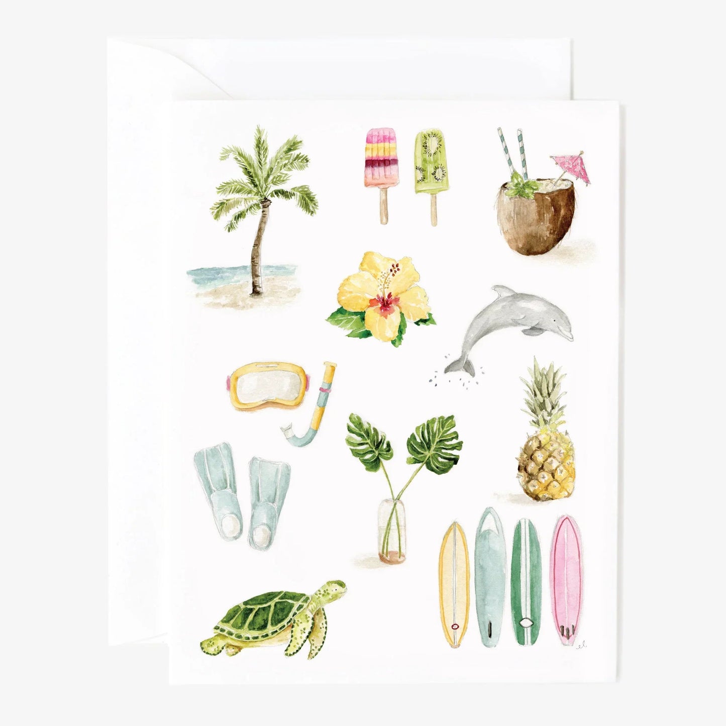 tropical notecard
