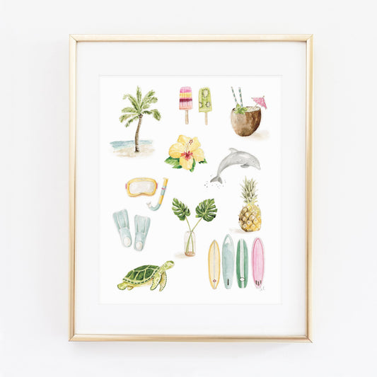 tropical art print