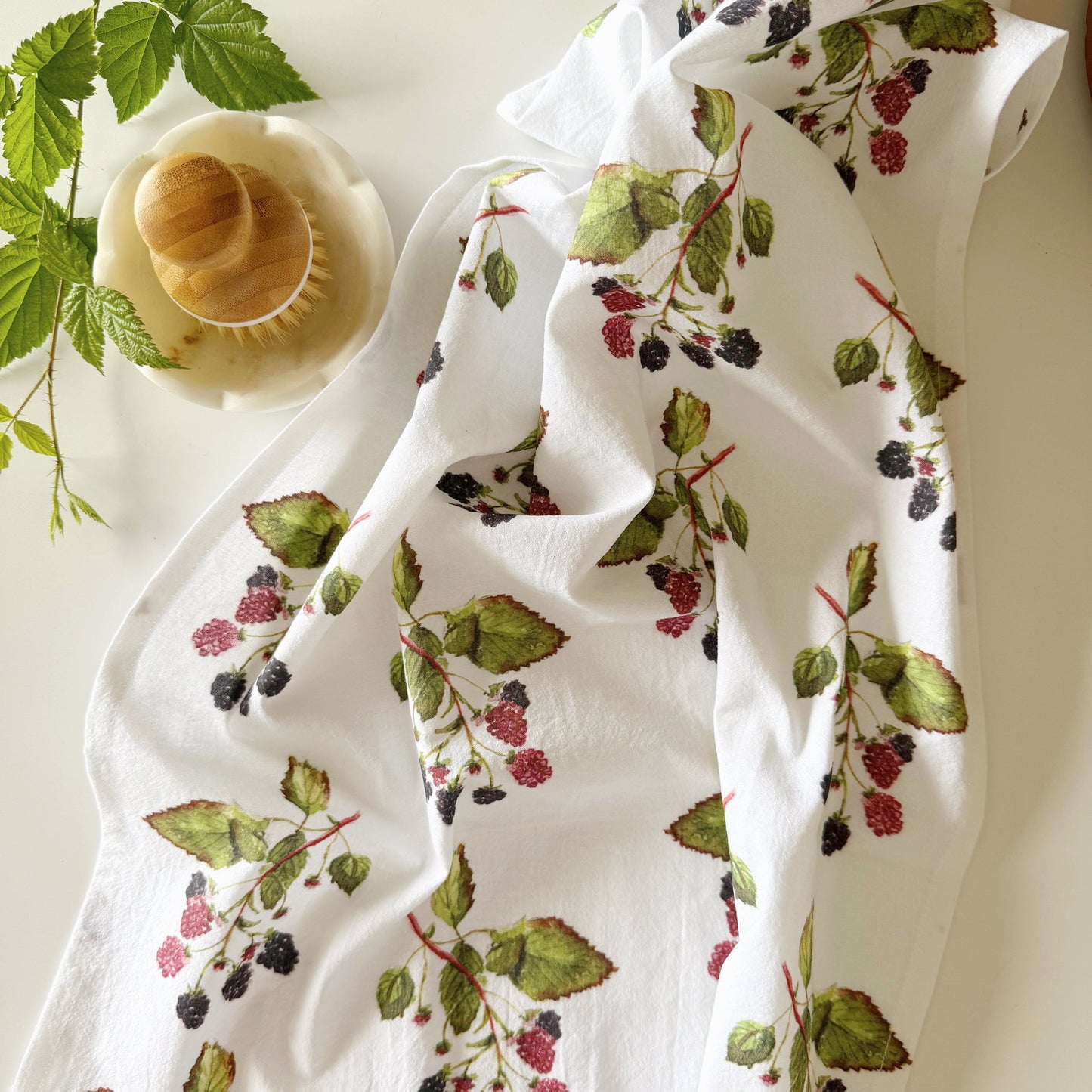 blackberry tea towel