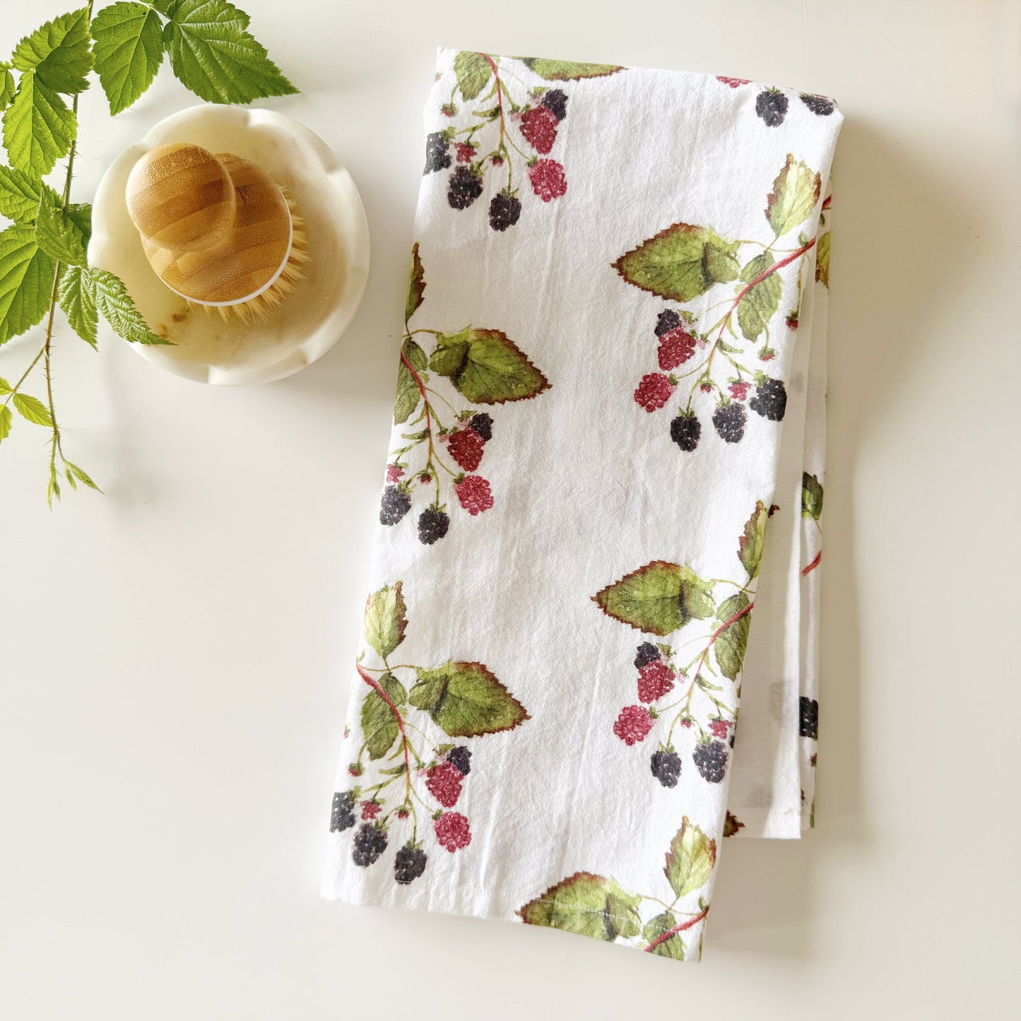 blackberry tea towel