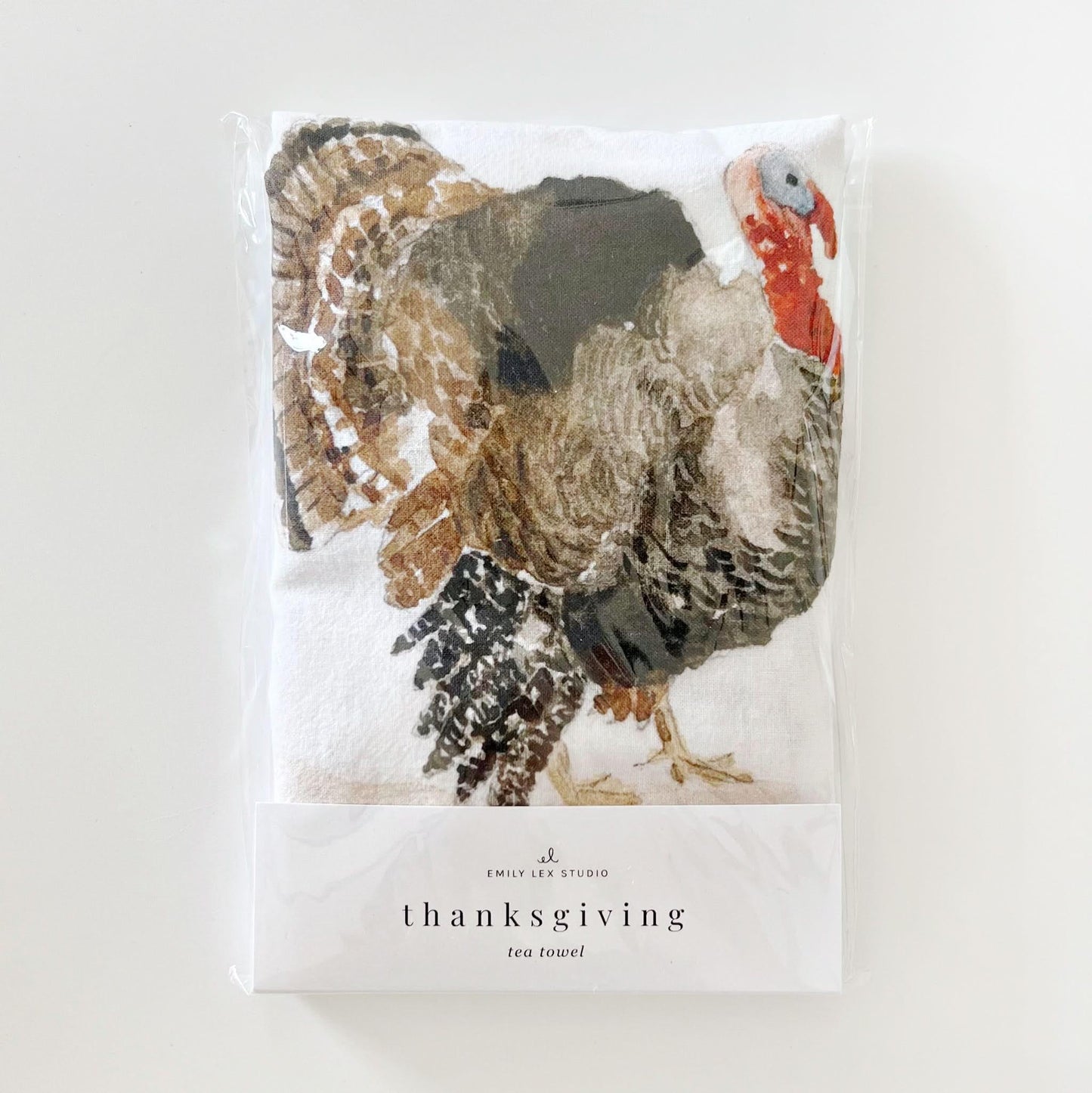 thanksgiving cotton flour sack tea towel