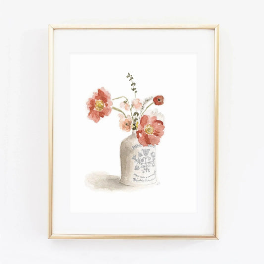 vintage bouquet art print - emily lex studio