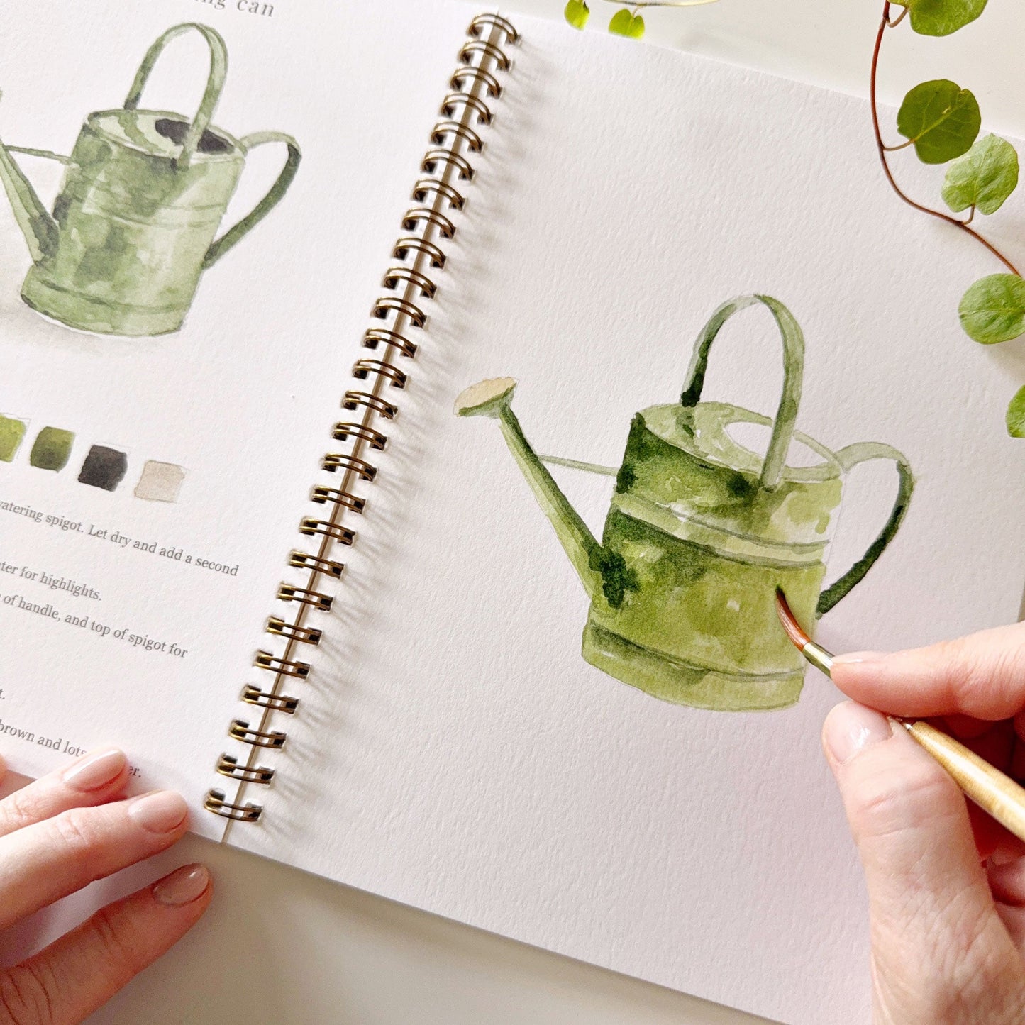 garden watercolor workbook