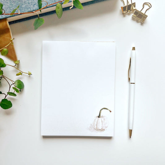 white pumpkin notepad