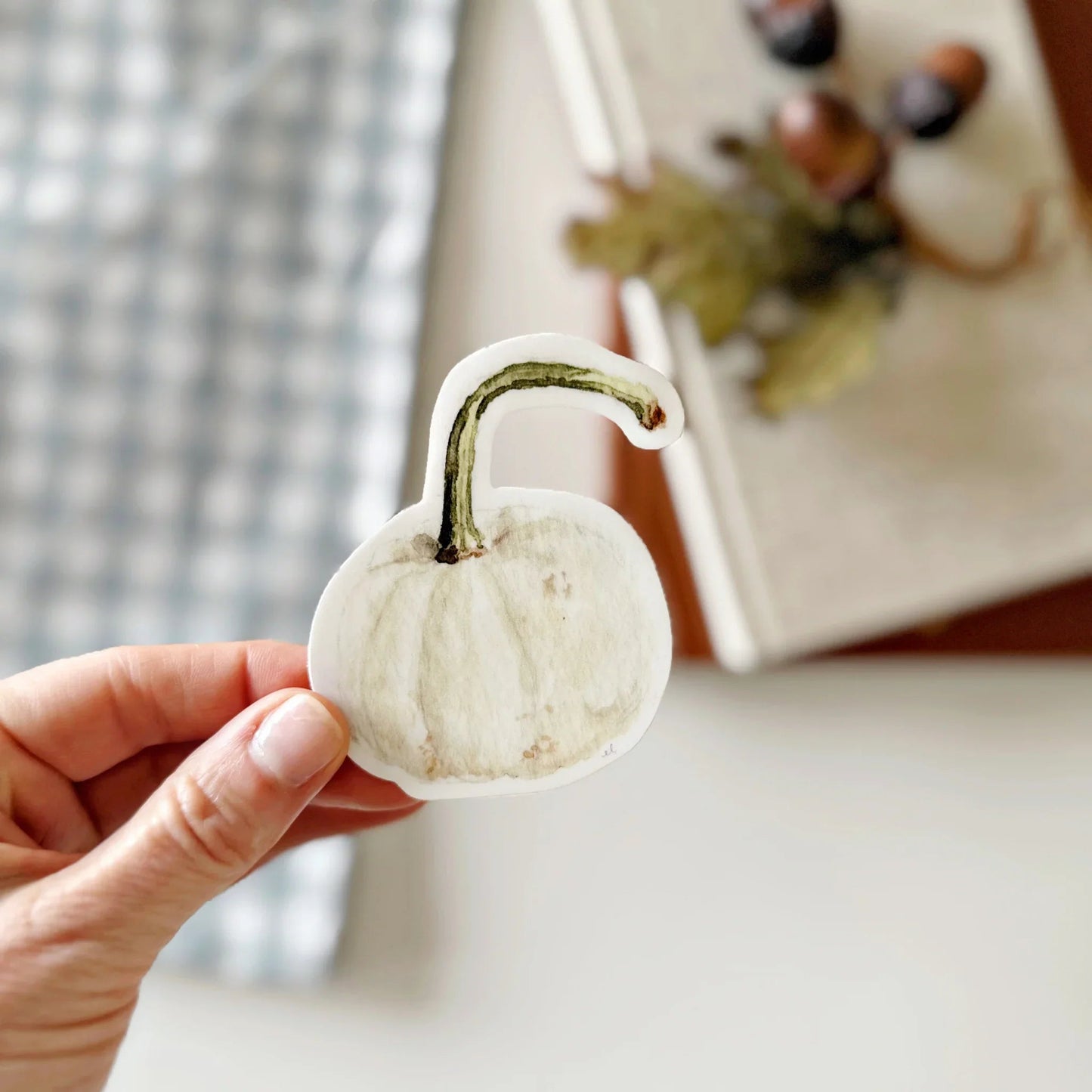 white pumpkin sticker