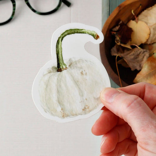 white pumpkin sticker - emily lex studio