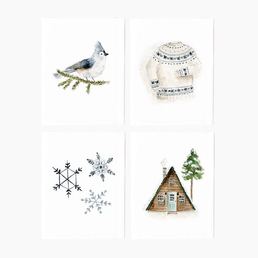 winter assorted notecard set