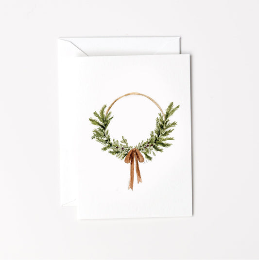 wire wreath mini notecard