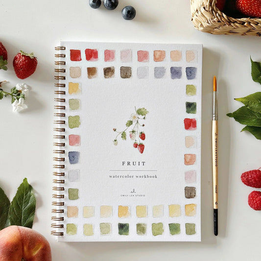 fruit watercolor workbook