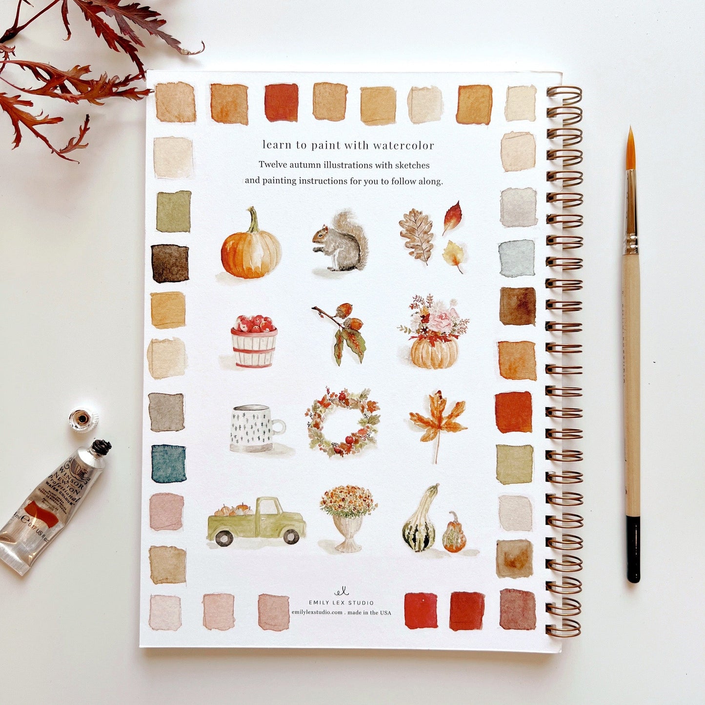 autumn watercolor workbook