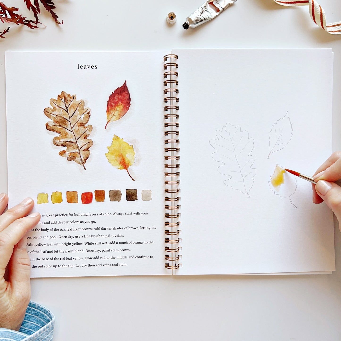 autumn watercolor workbook